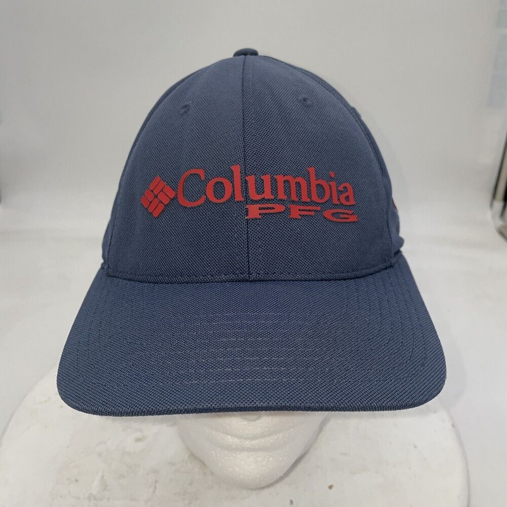 Columbia PFG Flexifit Fitted  Stretch Fishing Hat Cap Unisex L/XL Blue